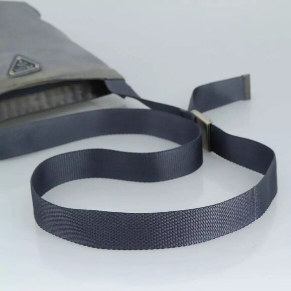 PRADA Shoulder Bag Satin Blue Auth - Picture 9 of 16